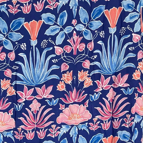 J. McLaughlin Blue and Pink Floral Midi Dress - Picture 13 of 16